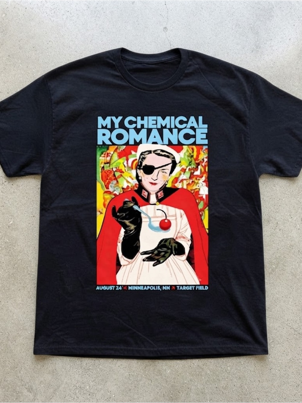 My Chemical Romance Nurse Graphic Black Cotton Gildan T-Shirt